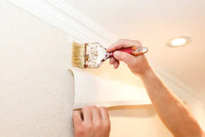 Pose de papier peint à Felce — revêtements muraux et toiles de verre